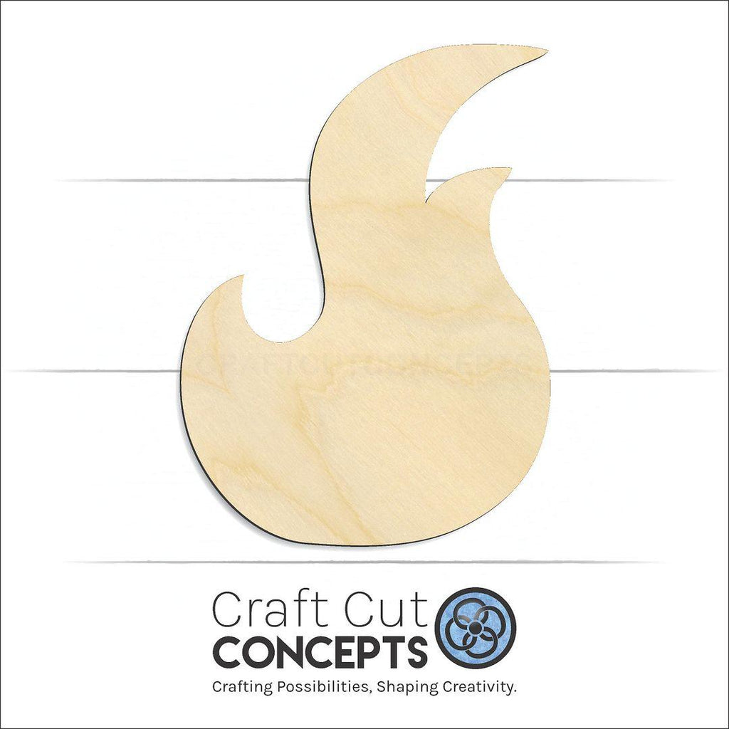 Craft Cut Concepts Logo under a wood Fire Element craft shape and blank