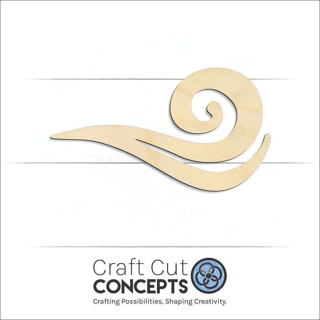 Craft Cut Concepts Logo under a wood Wind Element craft shape and blank