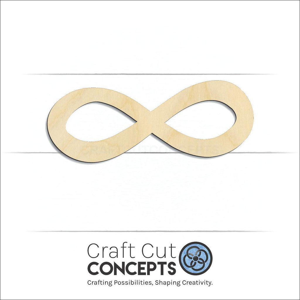 Craft Cut Concepts Logo under a wood Infinity Loop craft shape and blank