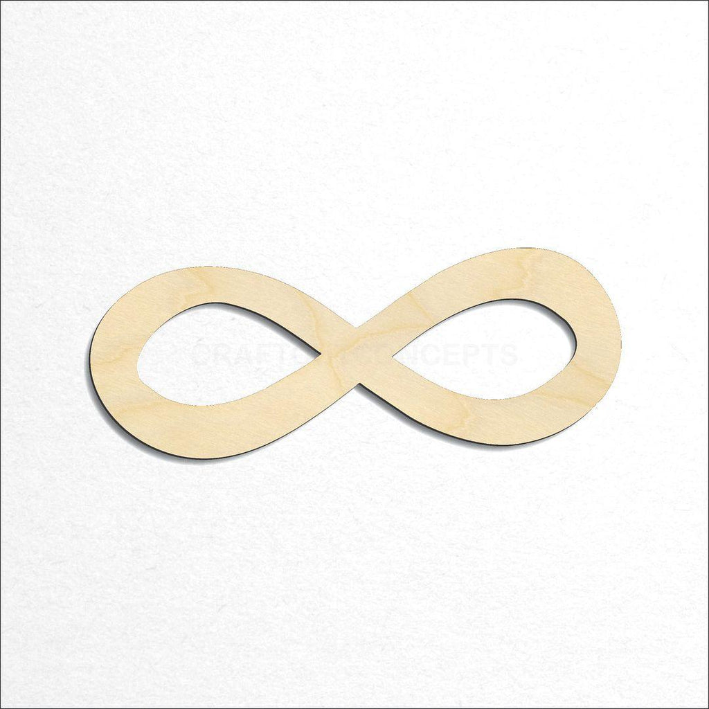 Wooden Infinity Loop craft shape available in sizes of 2 inch and up