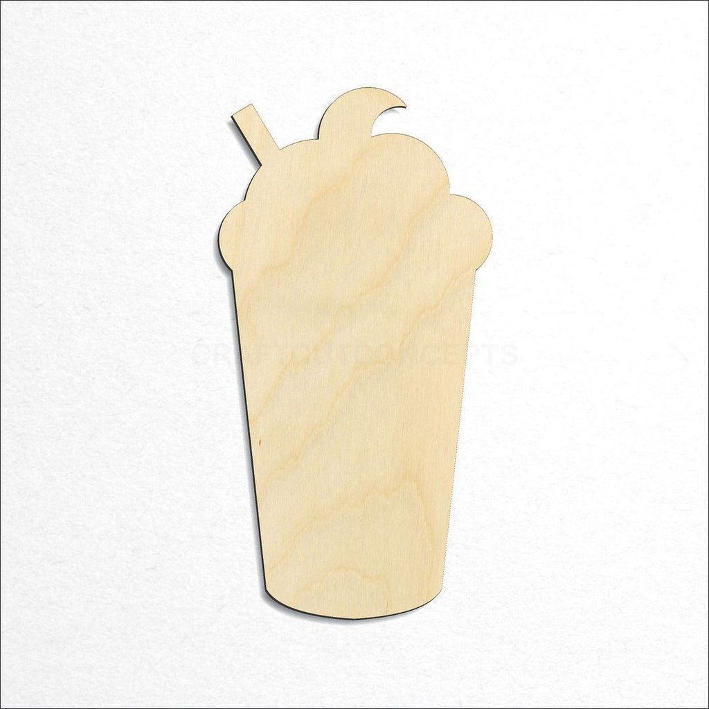 Wooden Milk Shake craft shape available in sizes of 1 inch and up