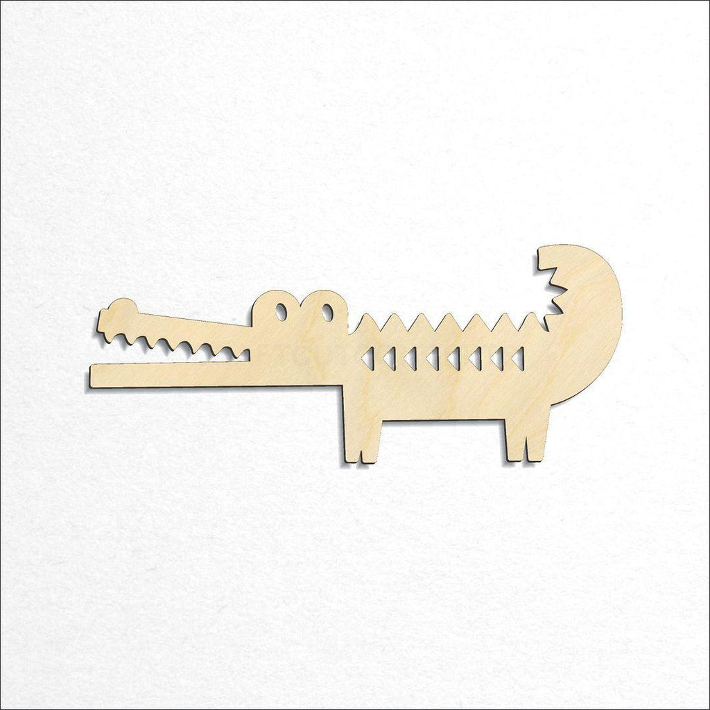 Wooden Cute Alligator craft shape available in sizes of 3 inch and up