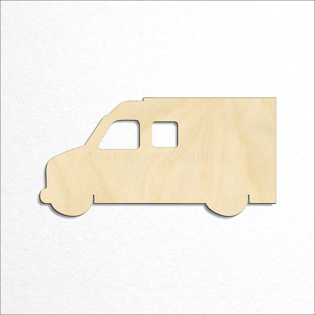 Wooden Ambulance craft shape available in sizes of 1 inch and up