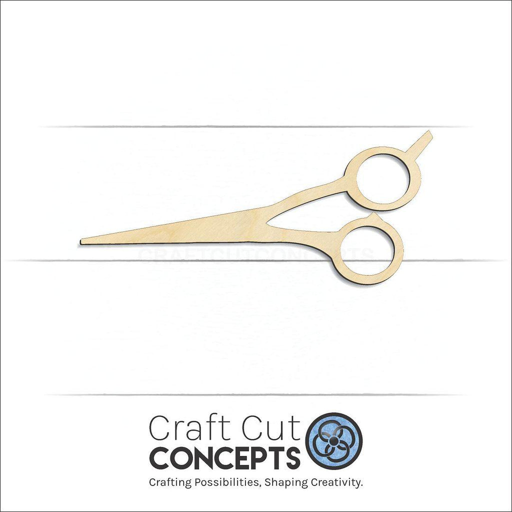 Craft Cut Concepts Logo under a wood Shears craft shape and blank