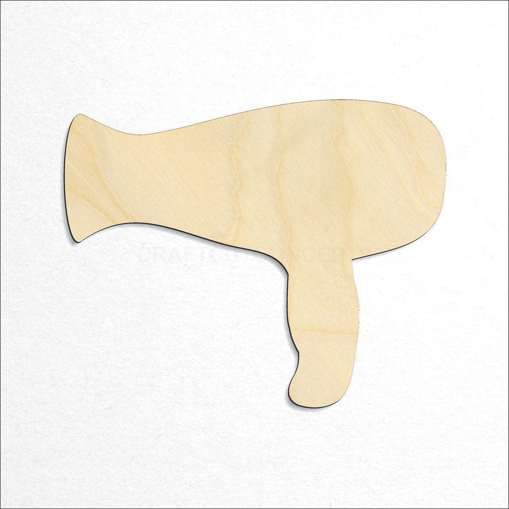 Wooden Hair Dryer craft shape available in sizes of 4 inch and up