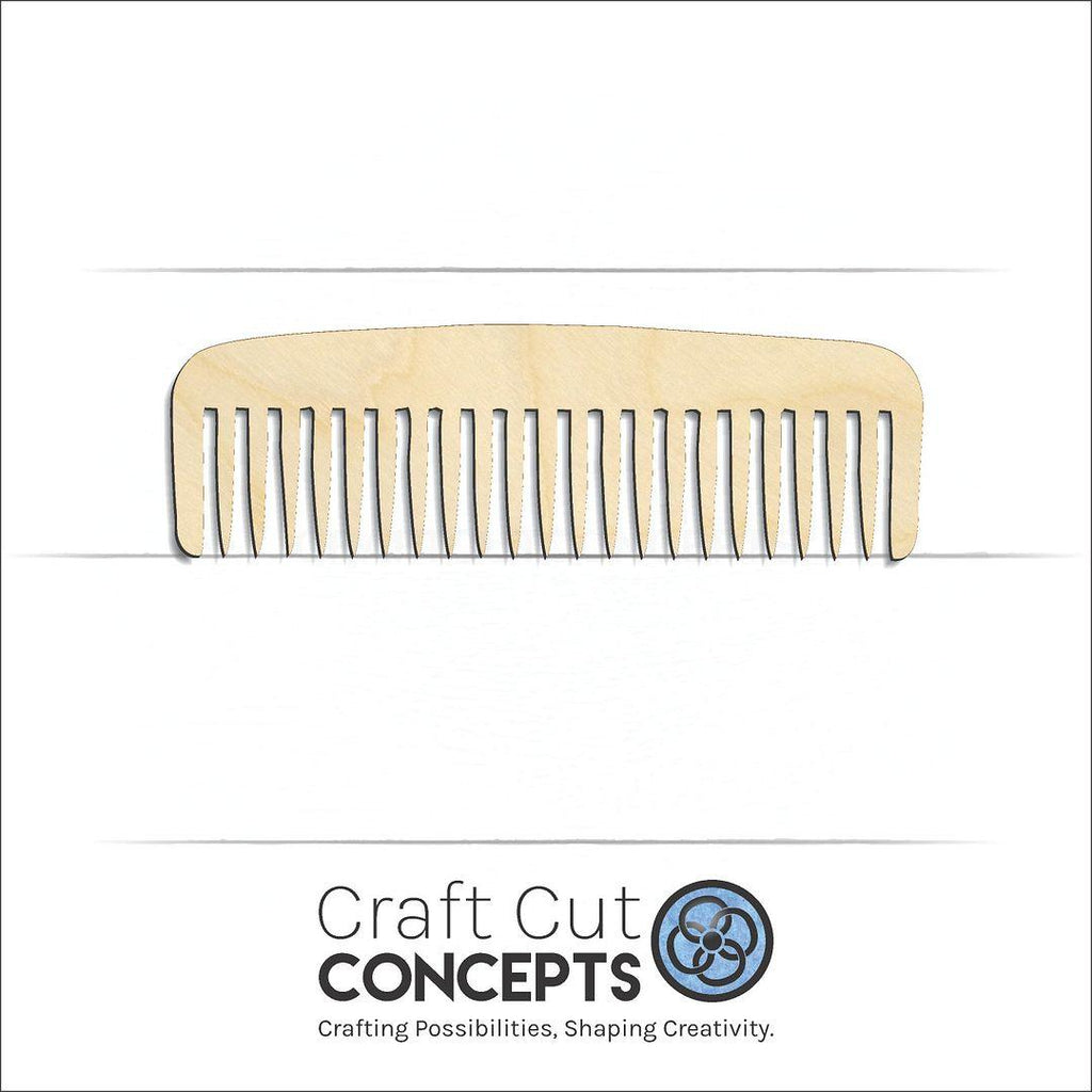 Craft Cut Concepts Logo under a wood Comb craft shape and blank