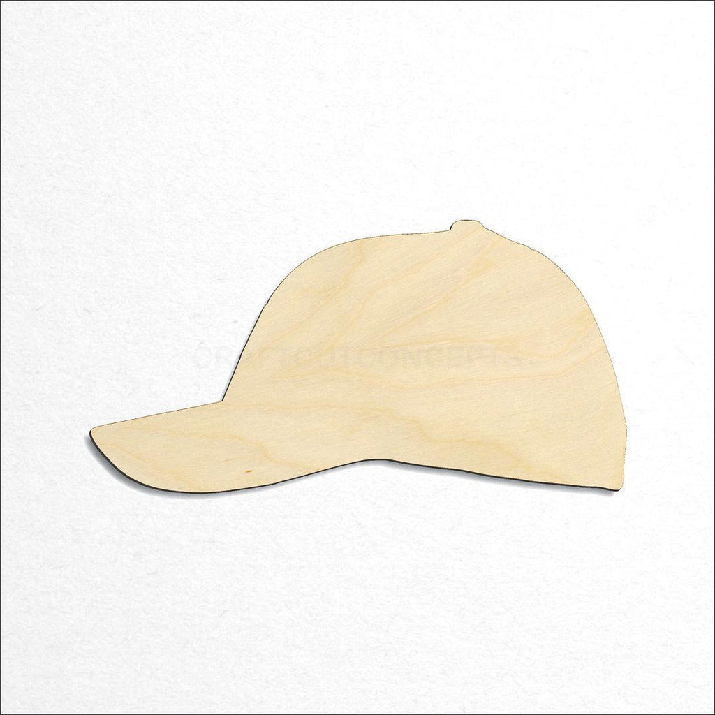 Wooden Baseball Hat craft shape available in sizes of 2 inch and up