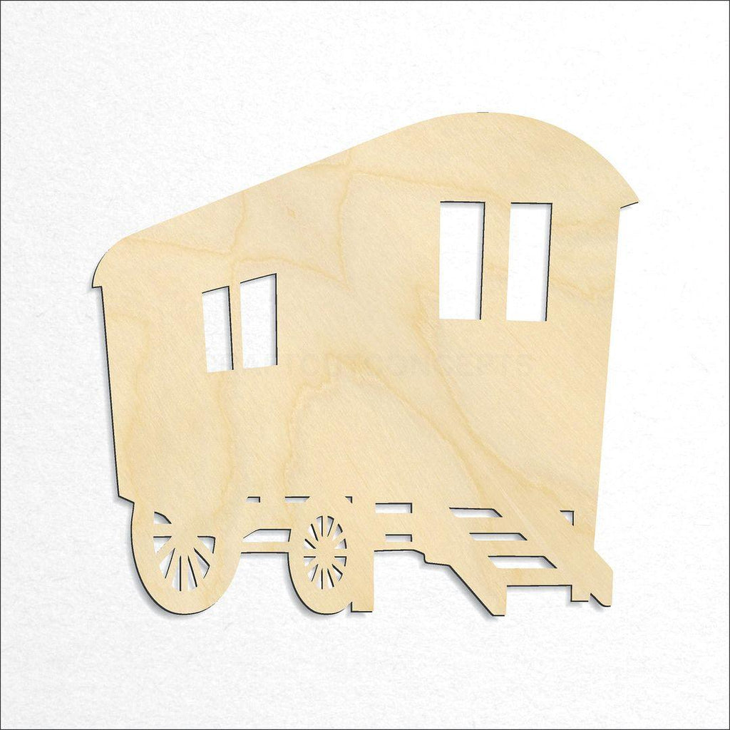 Wooden Gypsy Wagon craft shape available in sizes of 4 inch and up