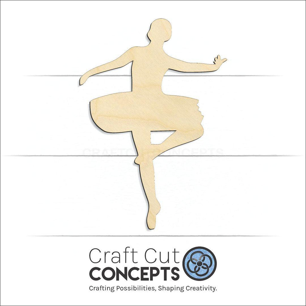 Craft Cut Concepts Logo under a wood Nutcracker Ballerina craft shape and blank