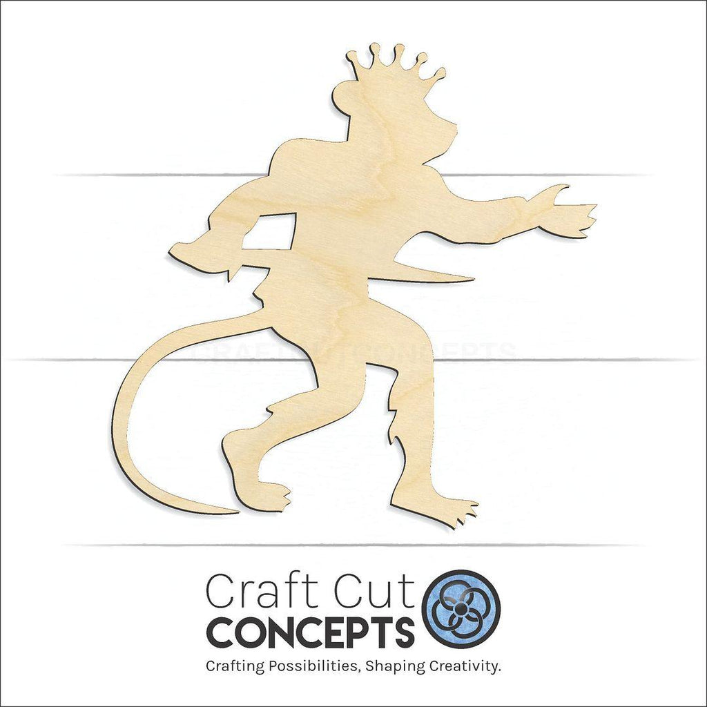 Craft Cut Concepts Logo under a wood Mouse King craft shape and blank