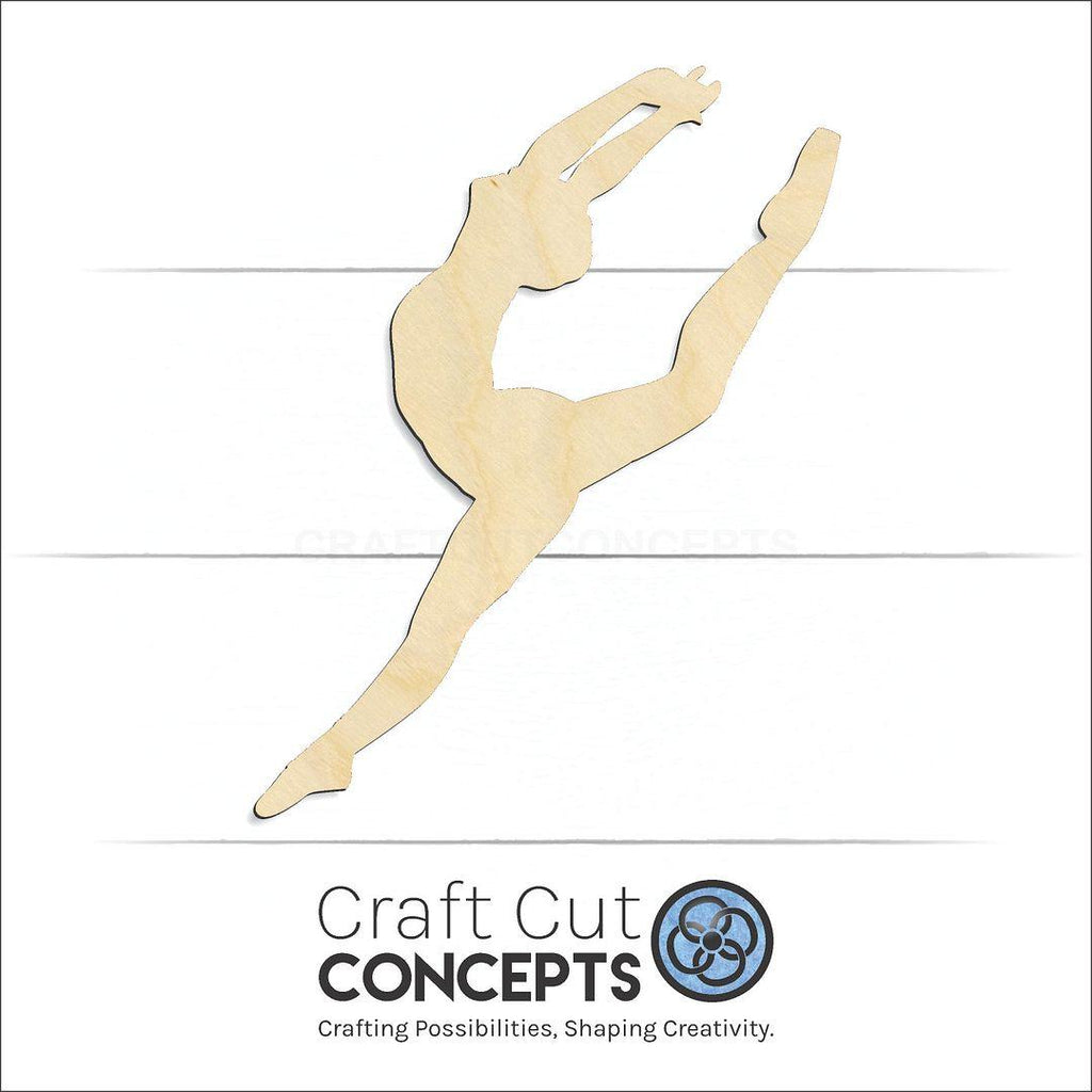 Craft Cut Concepts Logo under a wood Ballerina craft shape and blank