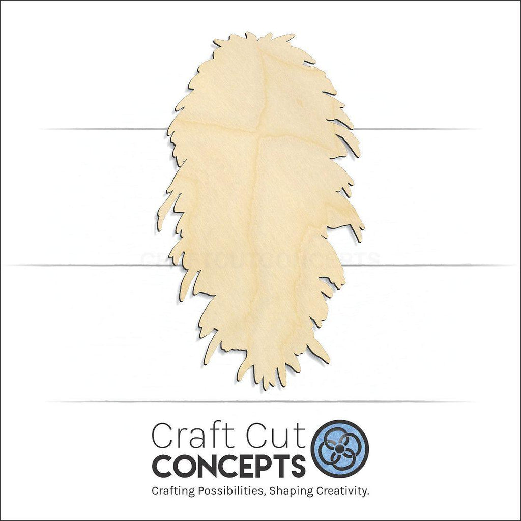 Craft Cut Concepts Logo under a wood Pine Cone Douglas Fir craft shape and blank