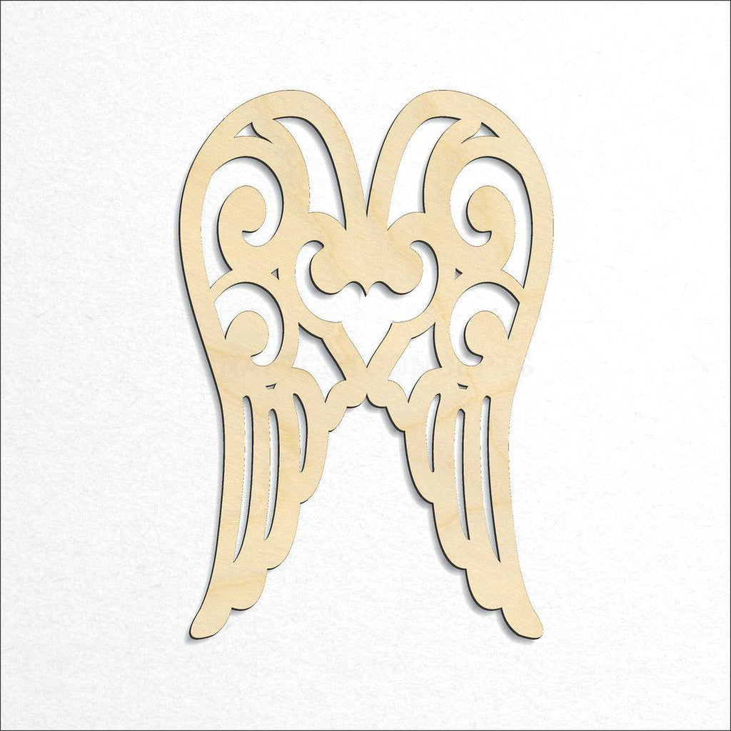 Wooden Angel Wings craft shape available in sizes of 4 inch and up