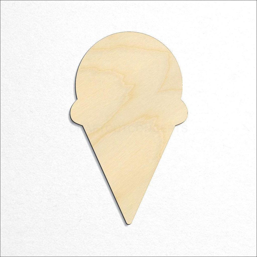 Wooden Ice Cream Cone craft shape available in sizes of 1 inch and up