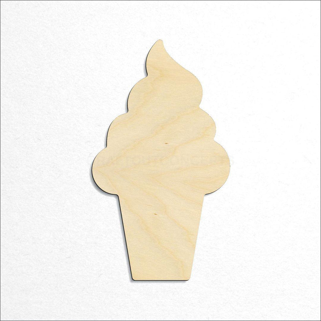 Wooden Ice Cream Cone craft shape available in sizes of 1 inch and up