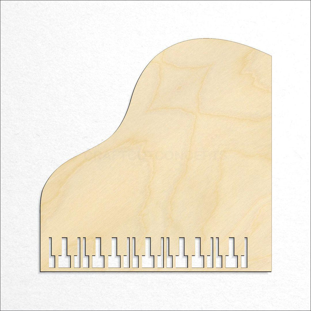 Wooden Grand Piano craft shape available in sizes of 6 inch and up