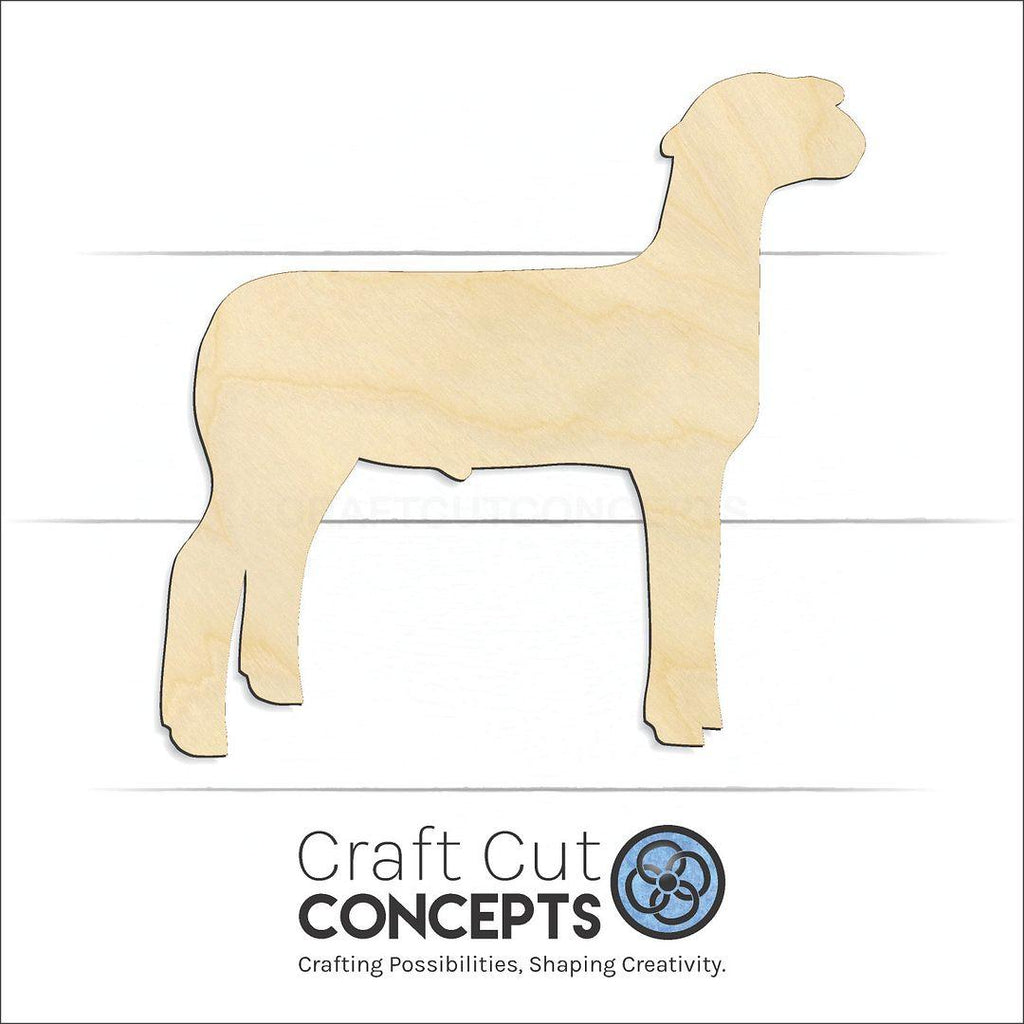 Craft Cut Concepts Logo under a wood Show Sheep craft shape and blank