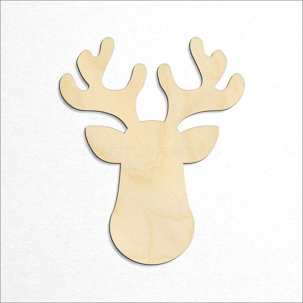 Wooden Reindeer Head craft shape available in sizes of 3 inch and up
