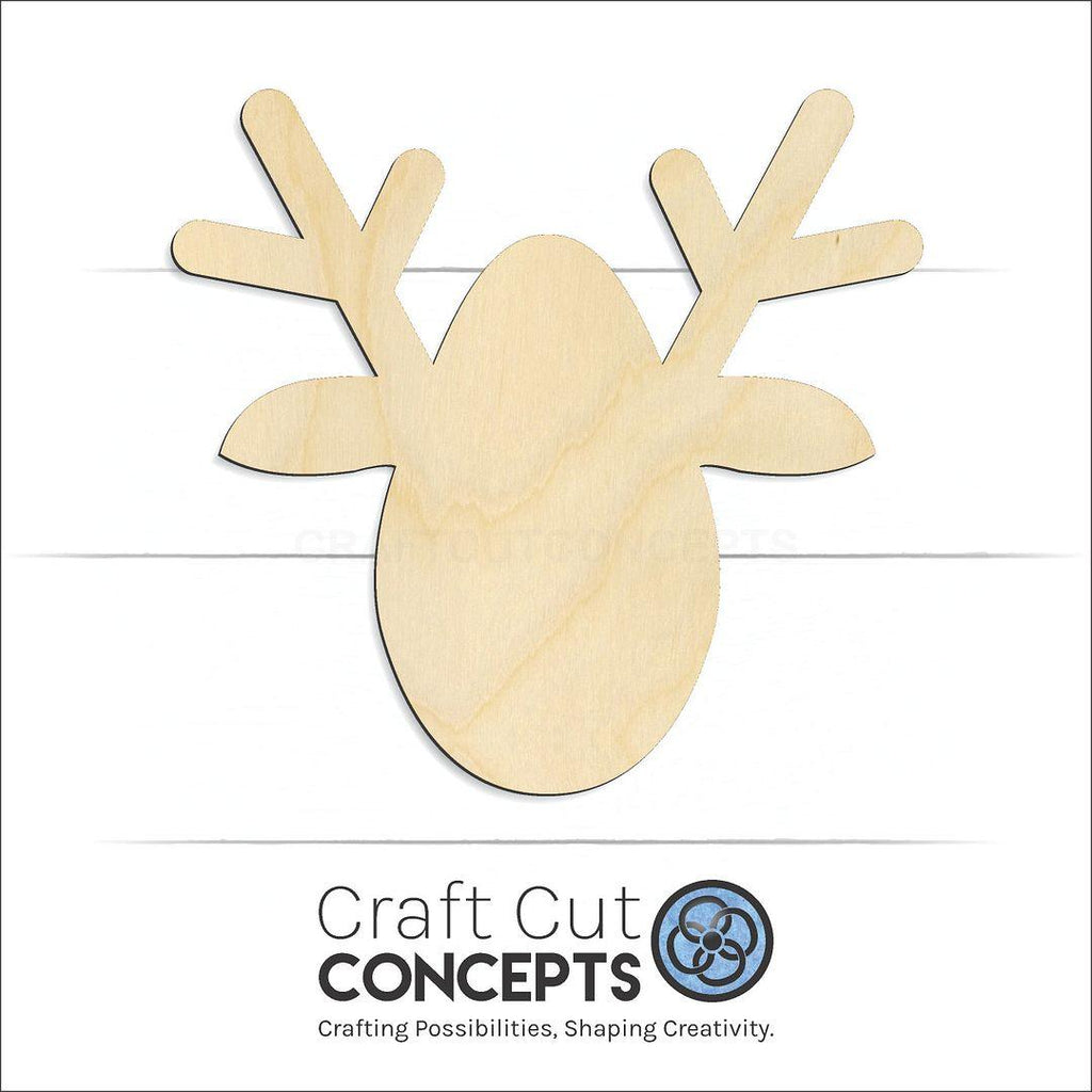 Craft Cut Concepts Logo under a wood Reindeer Head craft shape and blank