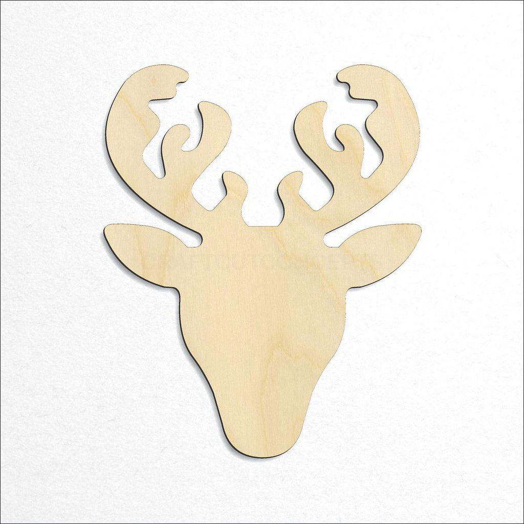 Wooden Reindeer Head craft shape available in sizes of 2 inch and up
