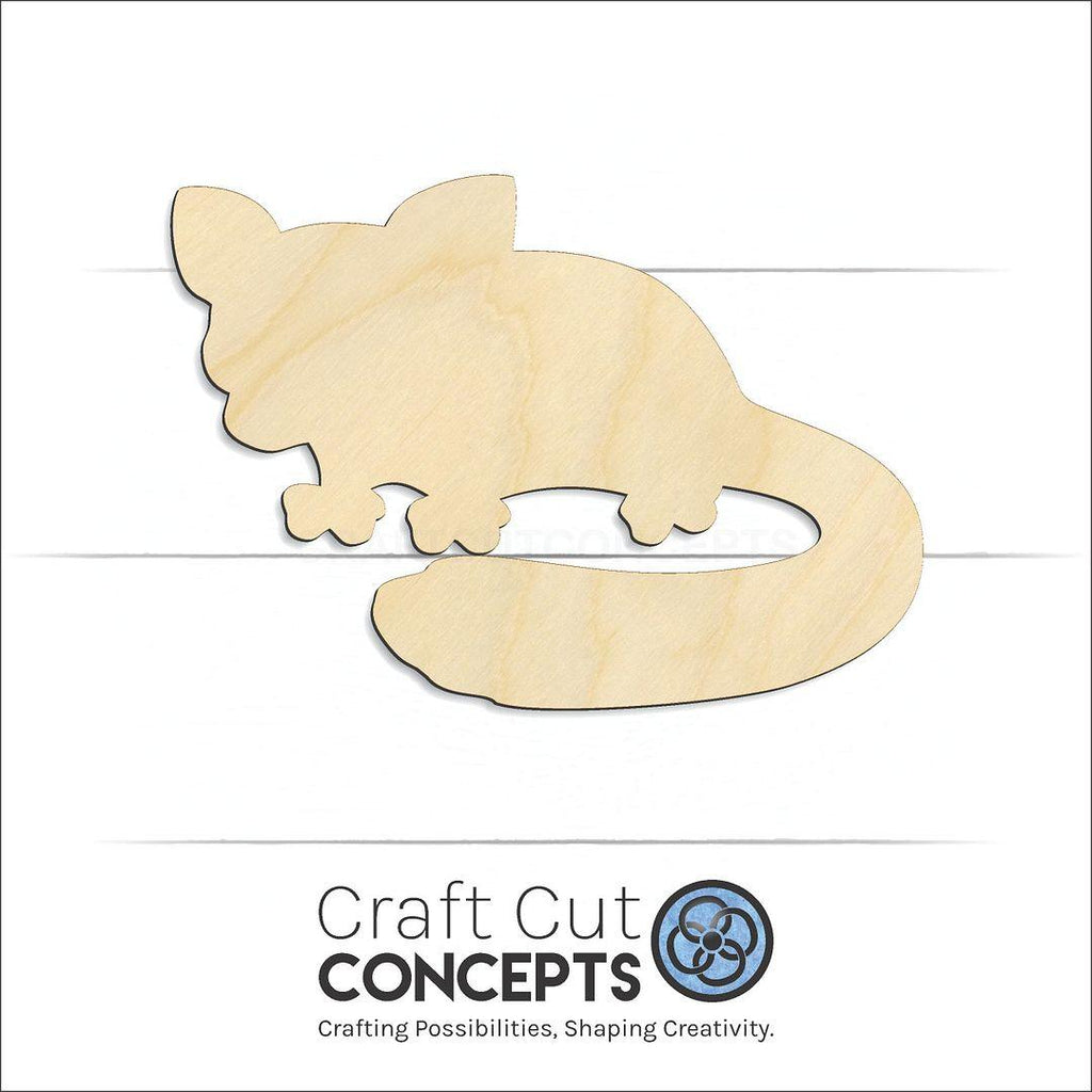 Craft Cut Concepts Logo under a wood Sugar Glider craft shape and blank