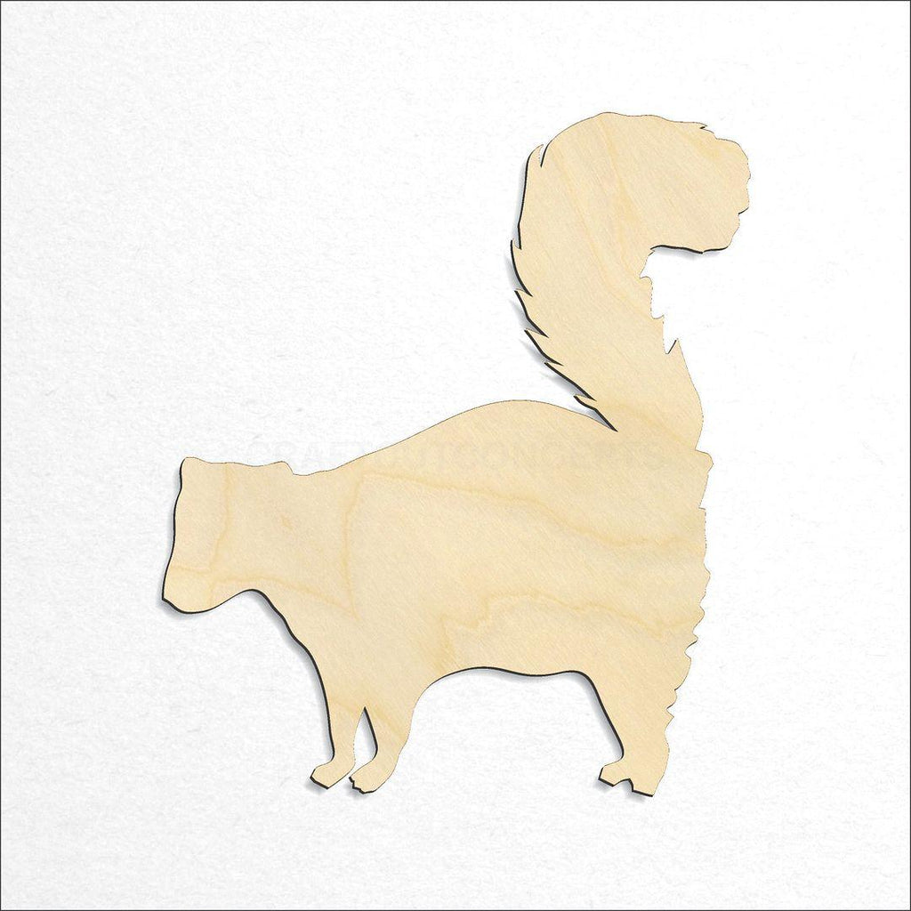 Wooden Skunk craft shape available in sizes of 1 inch and up