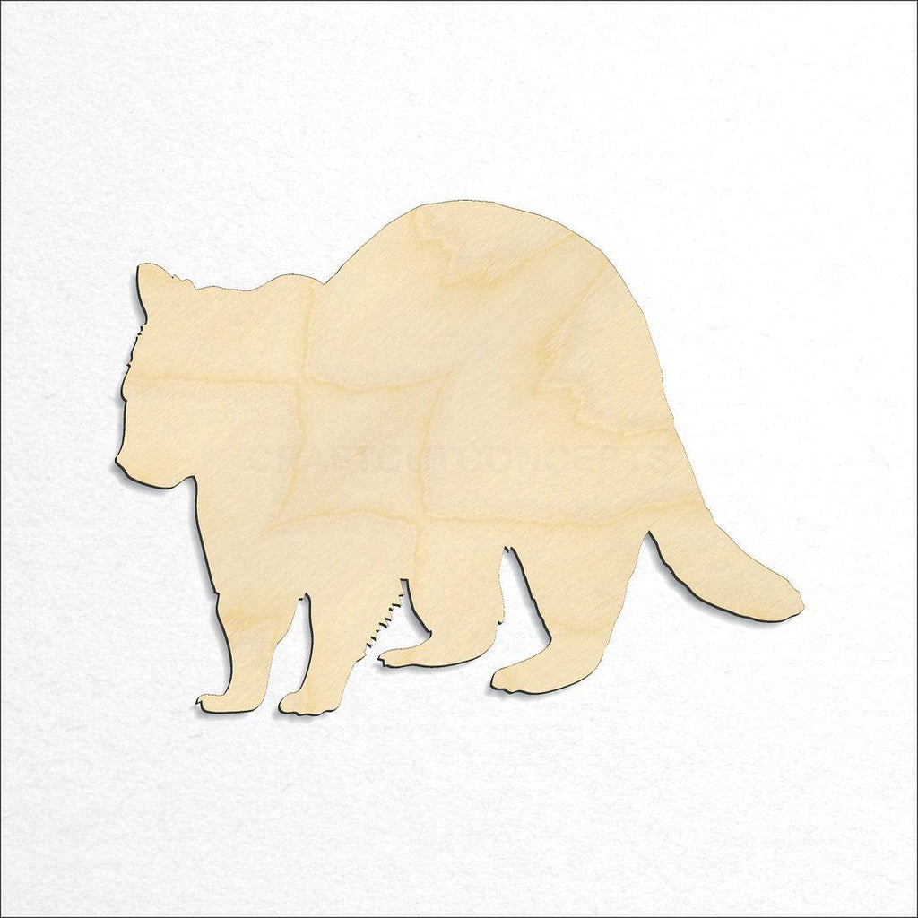 Wooden Racoon craft shape available in sizes of 1 inch and up