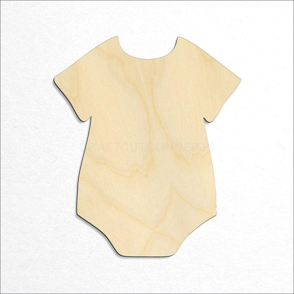 Wooden Baby Onesie craft shape available in sizes of 1 inch and up