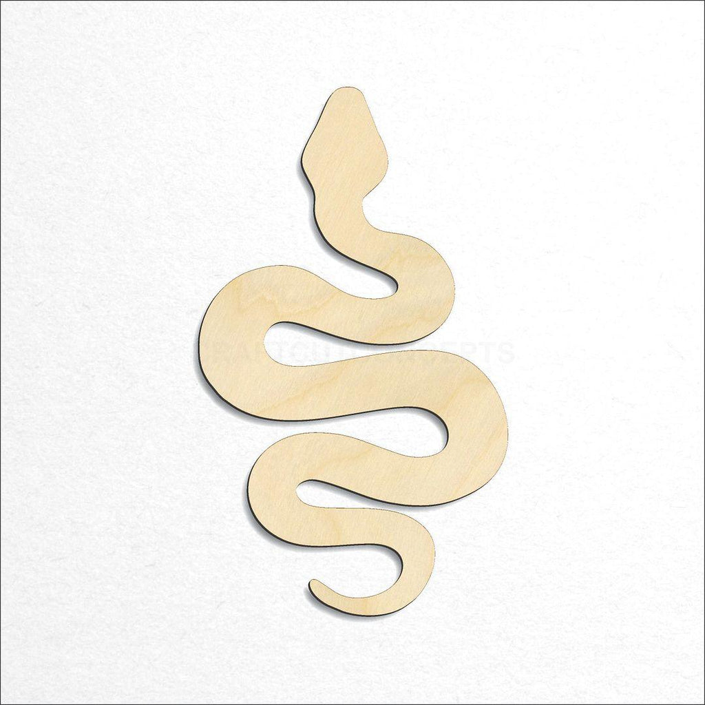Wooden Snake craft shape available in sizes of 2 inch and up