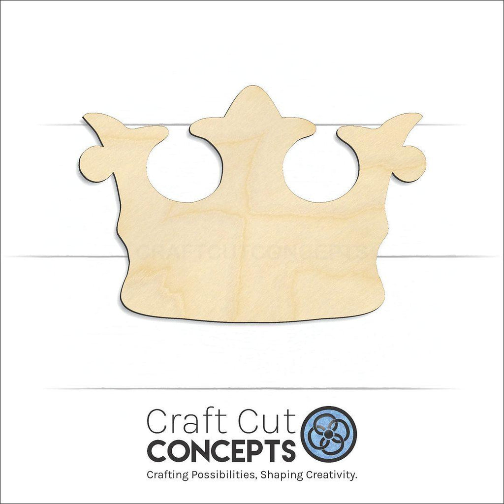 Craft Cut Concepts Logo under a wood Crown Tiara craft shape and blank