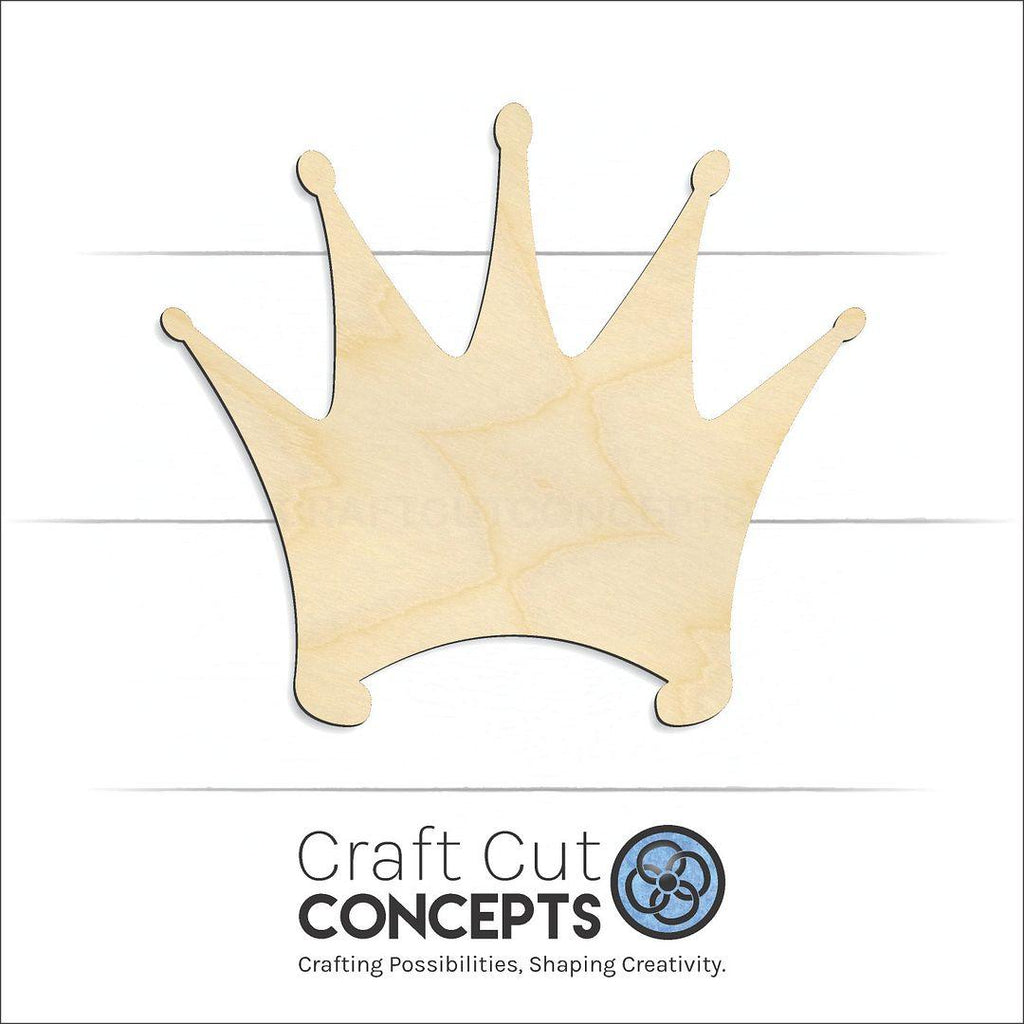 Craft Cut Concepts Logo under a wood Crown craft shape and blank