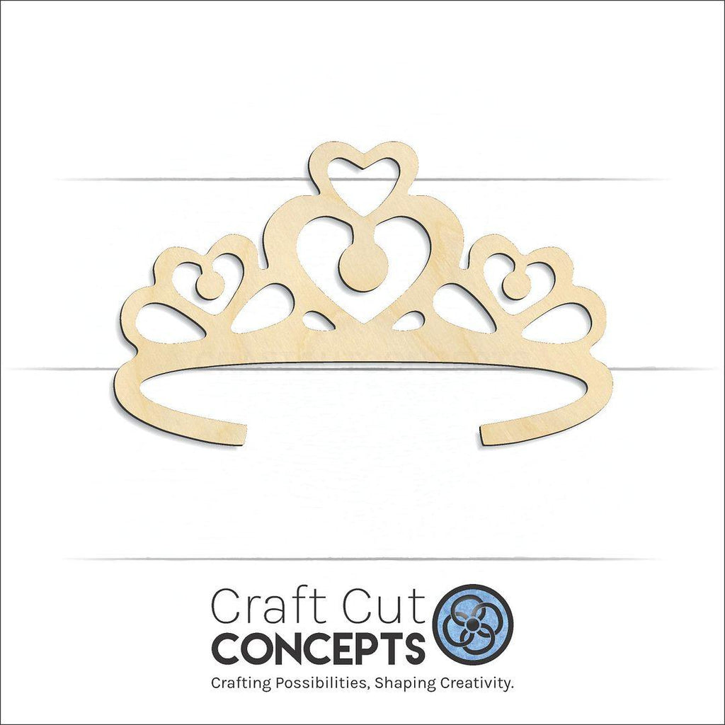 Craft Cut Concepts Logo under a wood Crown Tiara craft shape and blank