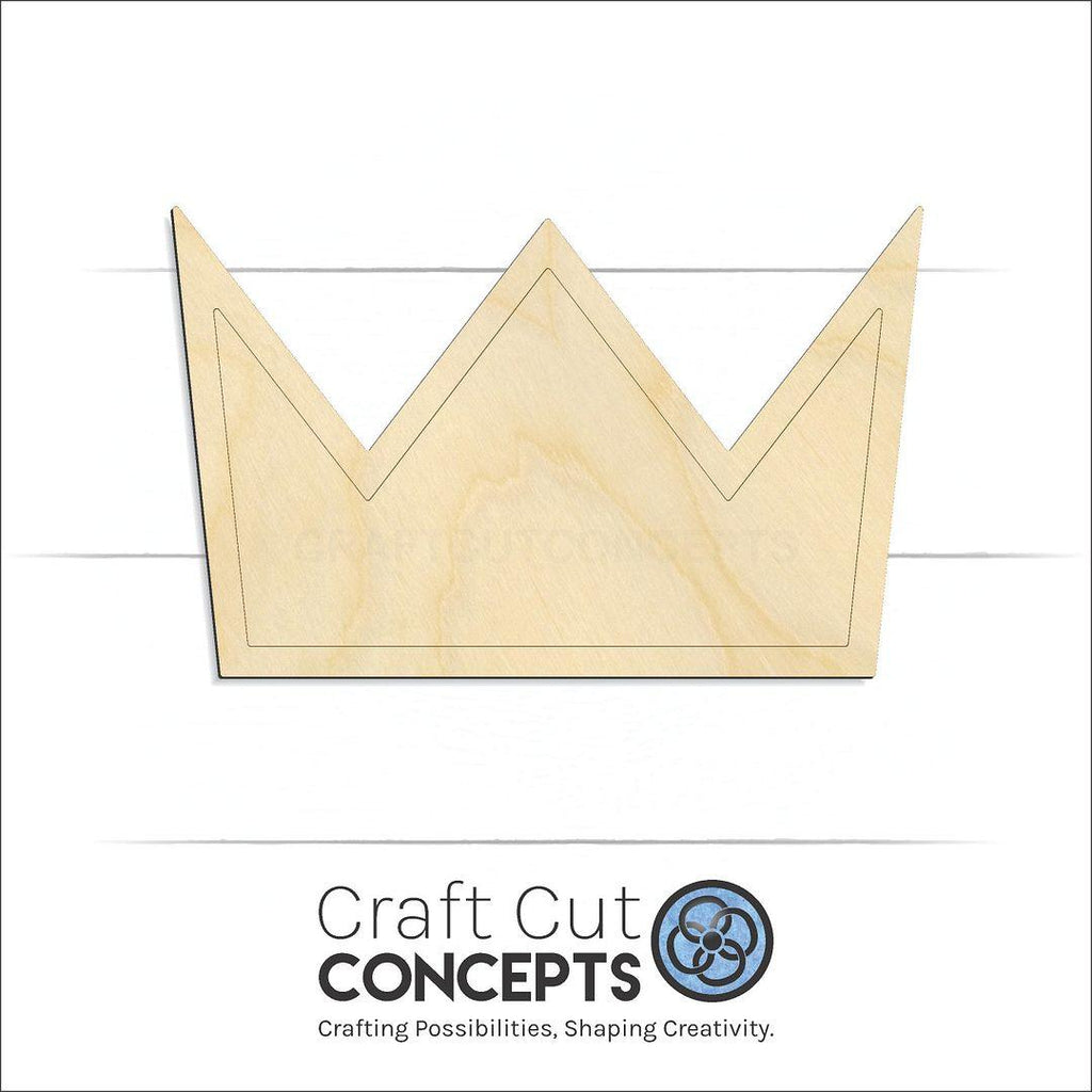 Craft Cut Concepts Logo under a wood Crown craft shape and blank