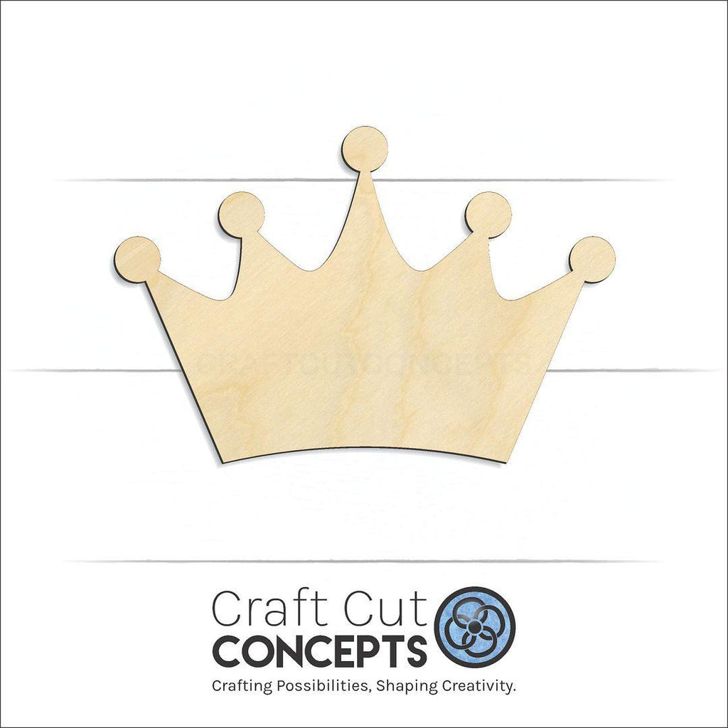 Craft Cut Concepts Logo under a wood Crown craft shape and blank