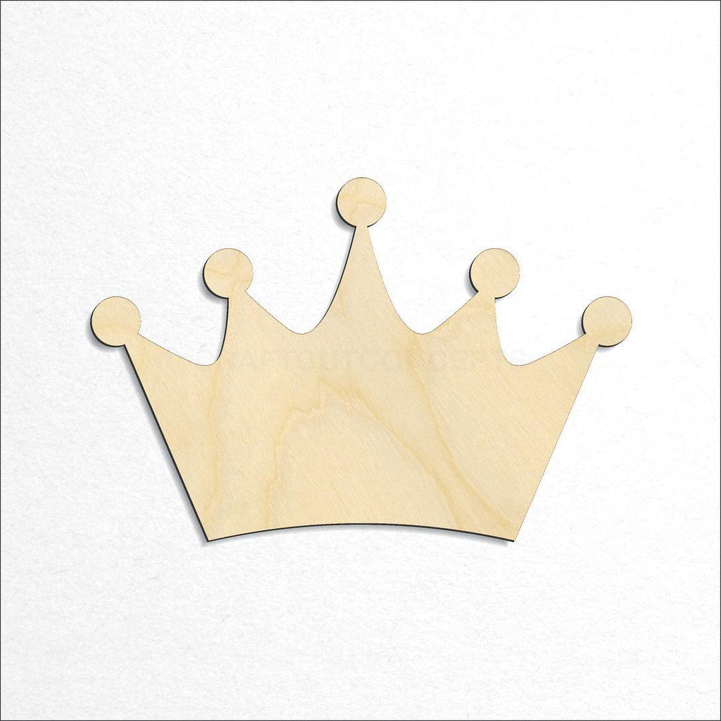 Wooden Crown craft shape available in sizes of 1 inch and up