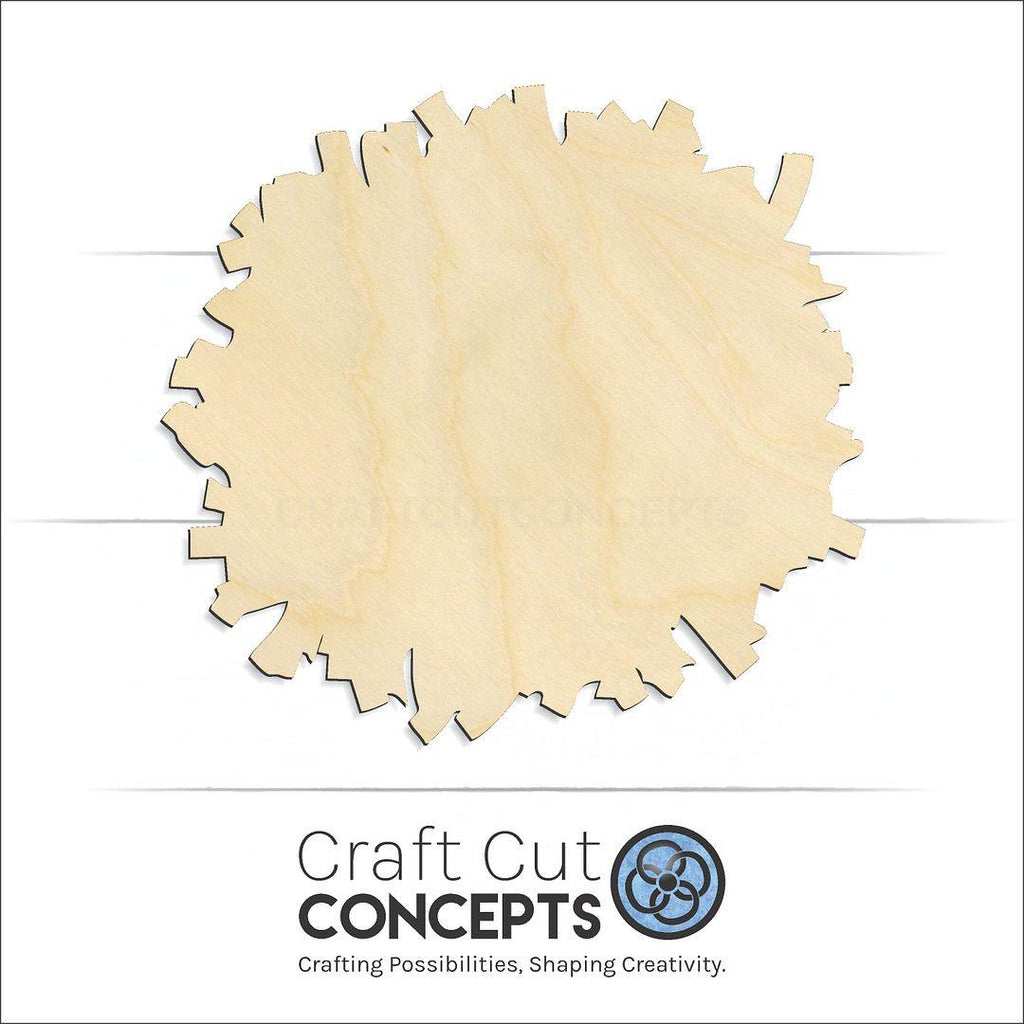 Craft Cut Concepts Logo under a wood Single POM craft shape and blank