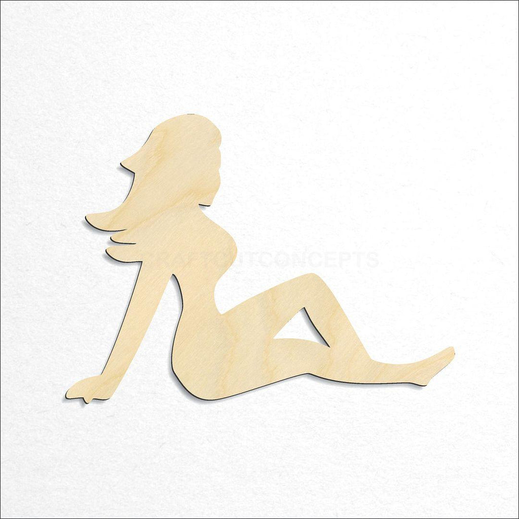 Wooden Female Pose craft shape available in sizes of 2 inch and up