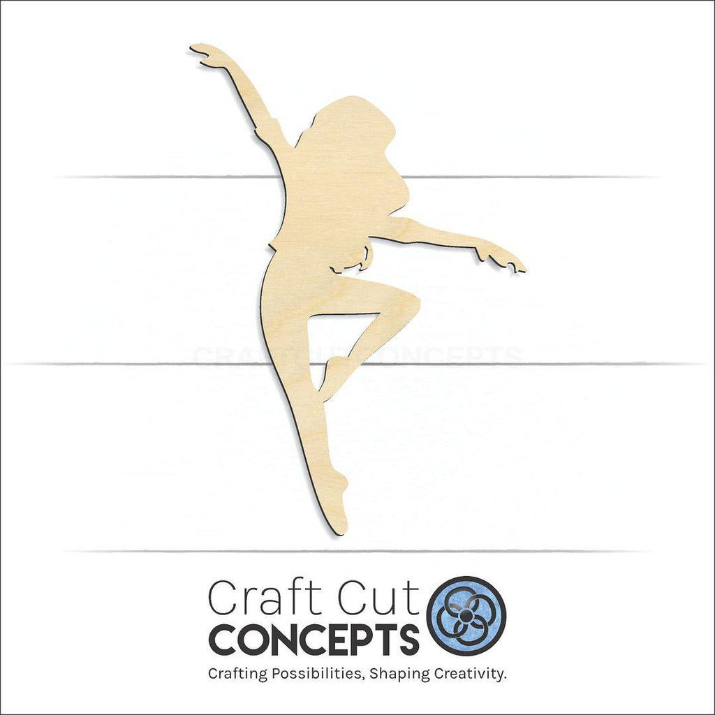 Craft Cut Concepts Logo under a wood Dancer craft shape and blank