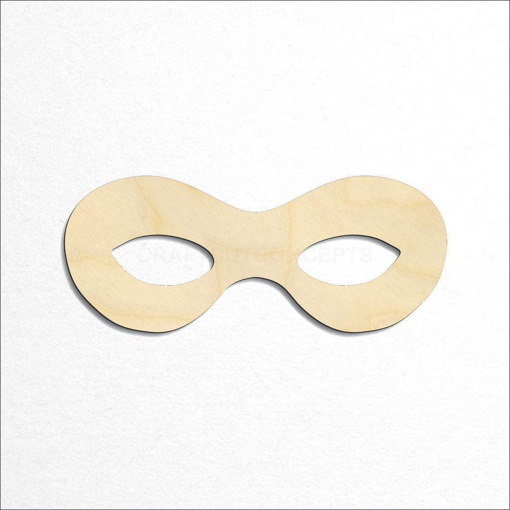 Wooden Super Hero Mask craft shape available in sizes of 2 inch and up