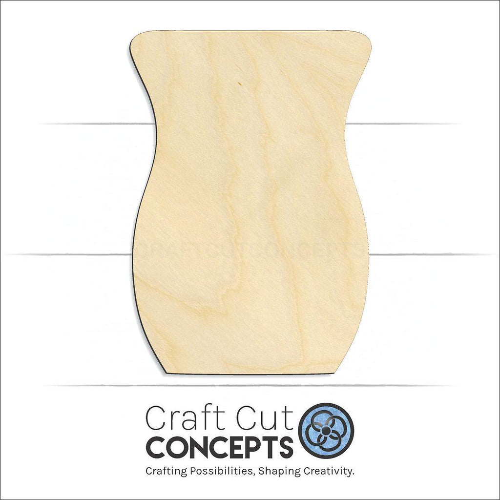 Craft Cut Concepts Logo under a wood Vase craft shape and blank