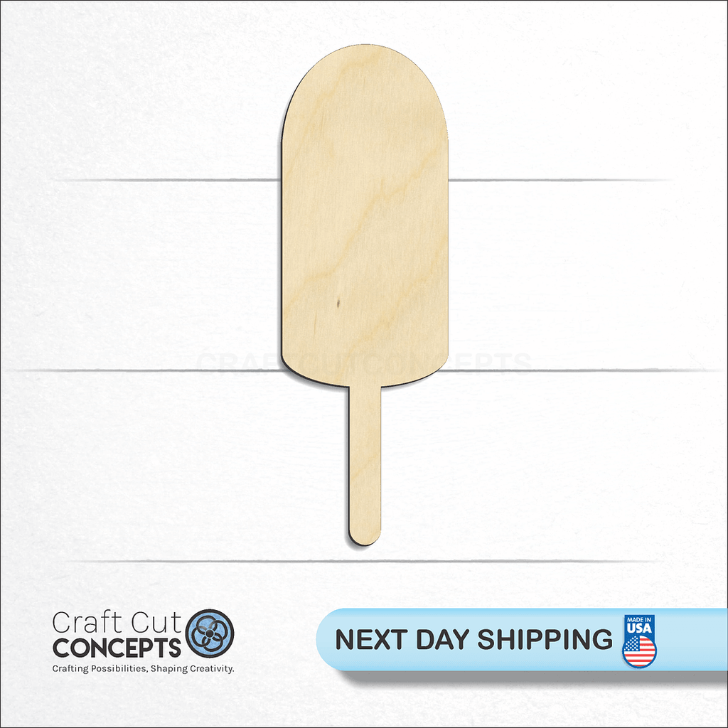 Craft Cut Concepts logo and next day shipping banner with an unfinished wood Lobster Buoy craft shape and blank