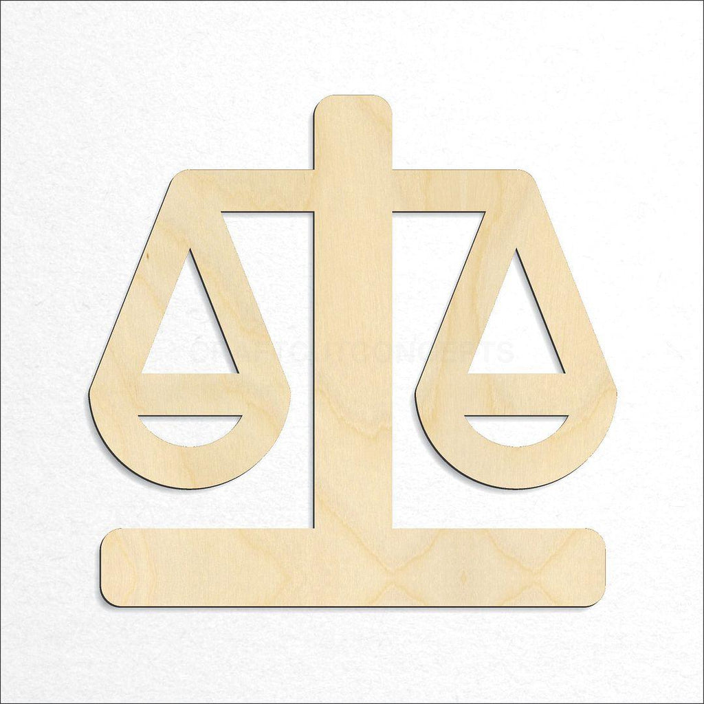 Wooden Legal Scale craft shape available in sizes of 3 inch and up