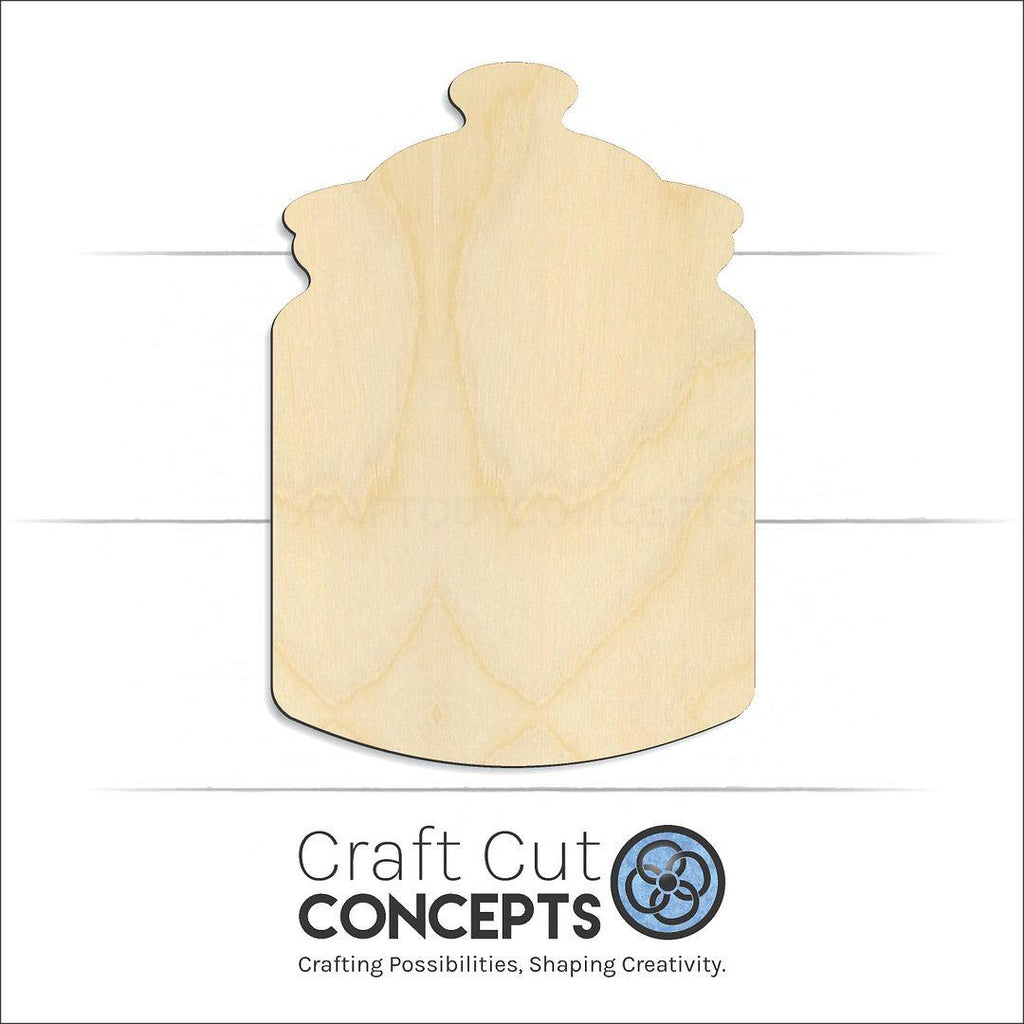 Craft Cut Concepts Logo under a wood Spice Jar craft shape and blank