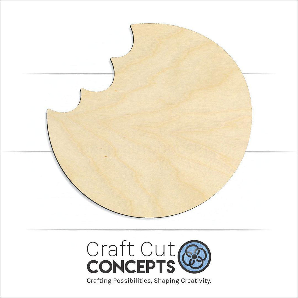 Craft Cut Concepts Logo under a wood Cookie Bite craft shape and blank