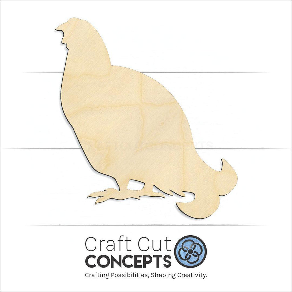 Craft Cut Concepts Logo under a wood Grouse - Bird craft shape and blank