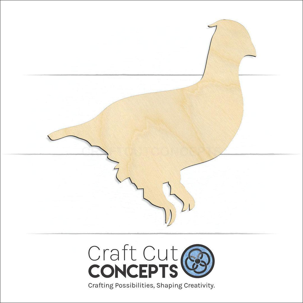 Craft Cut Concepts Logo under a wood Grouse - Bird craft shape and blank