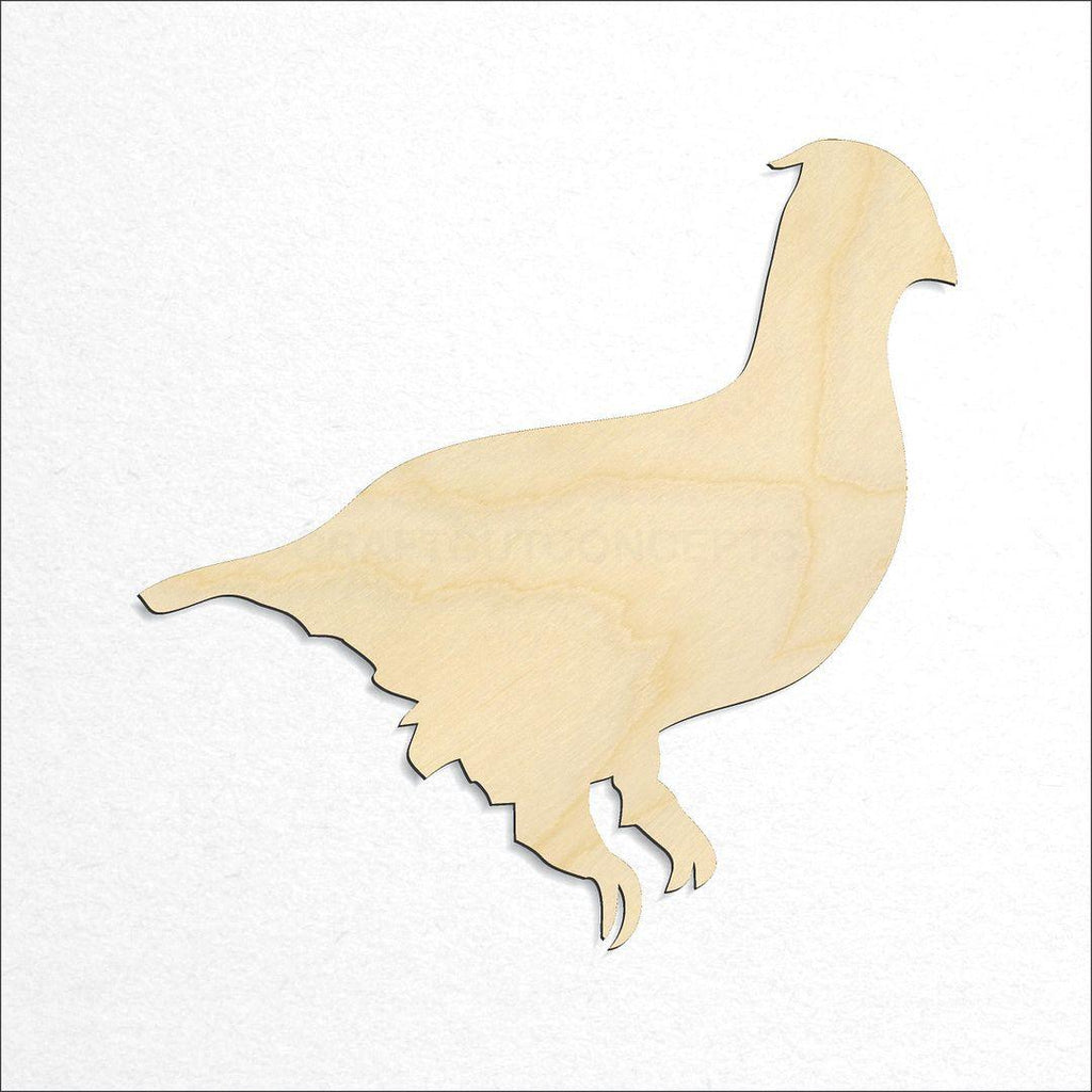 Wooden Grouse - Bird craft shape available in sizes of 3 inch and up