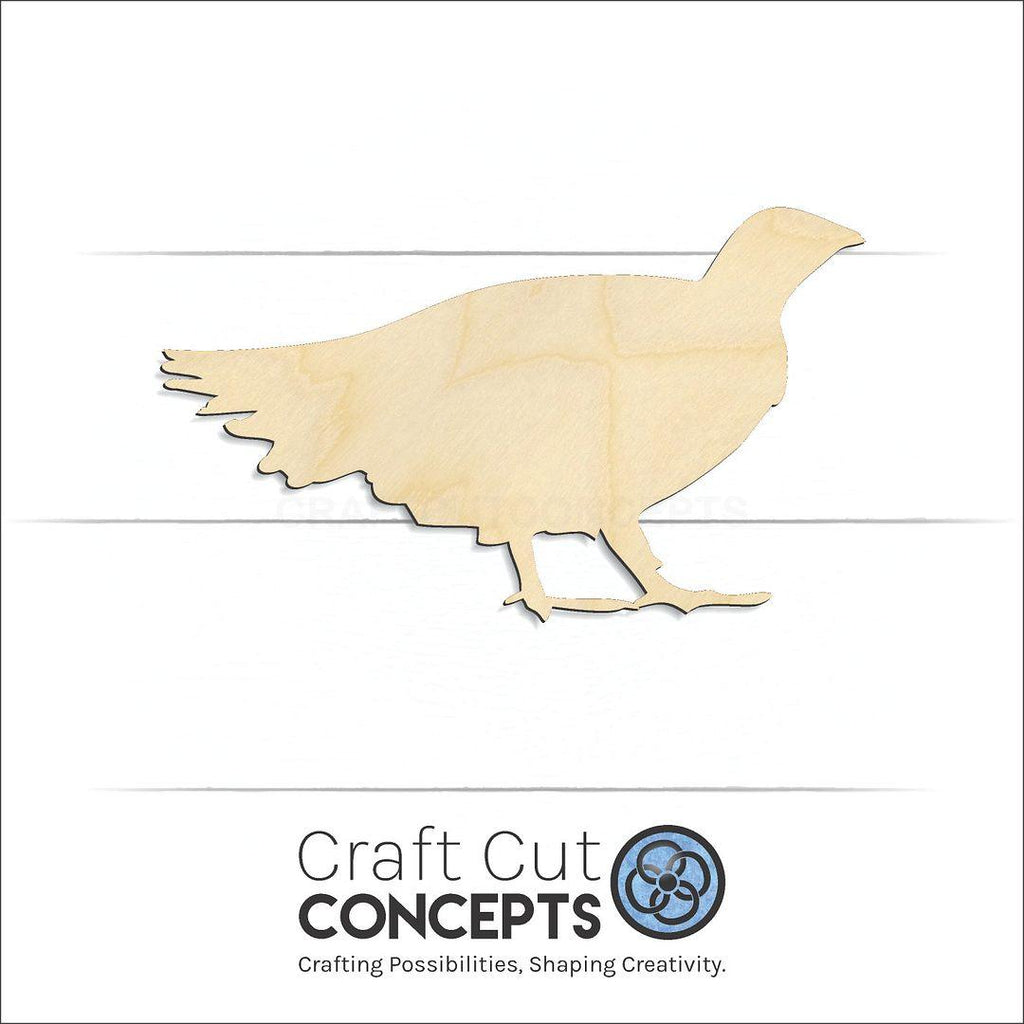 Craft Cut Concepts Logo under a wood Grouse - Bird craft shape and blank