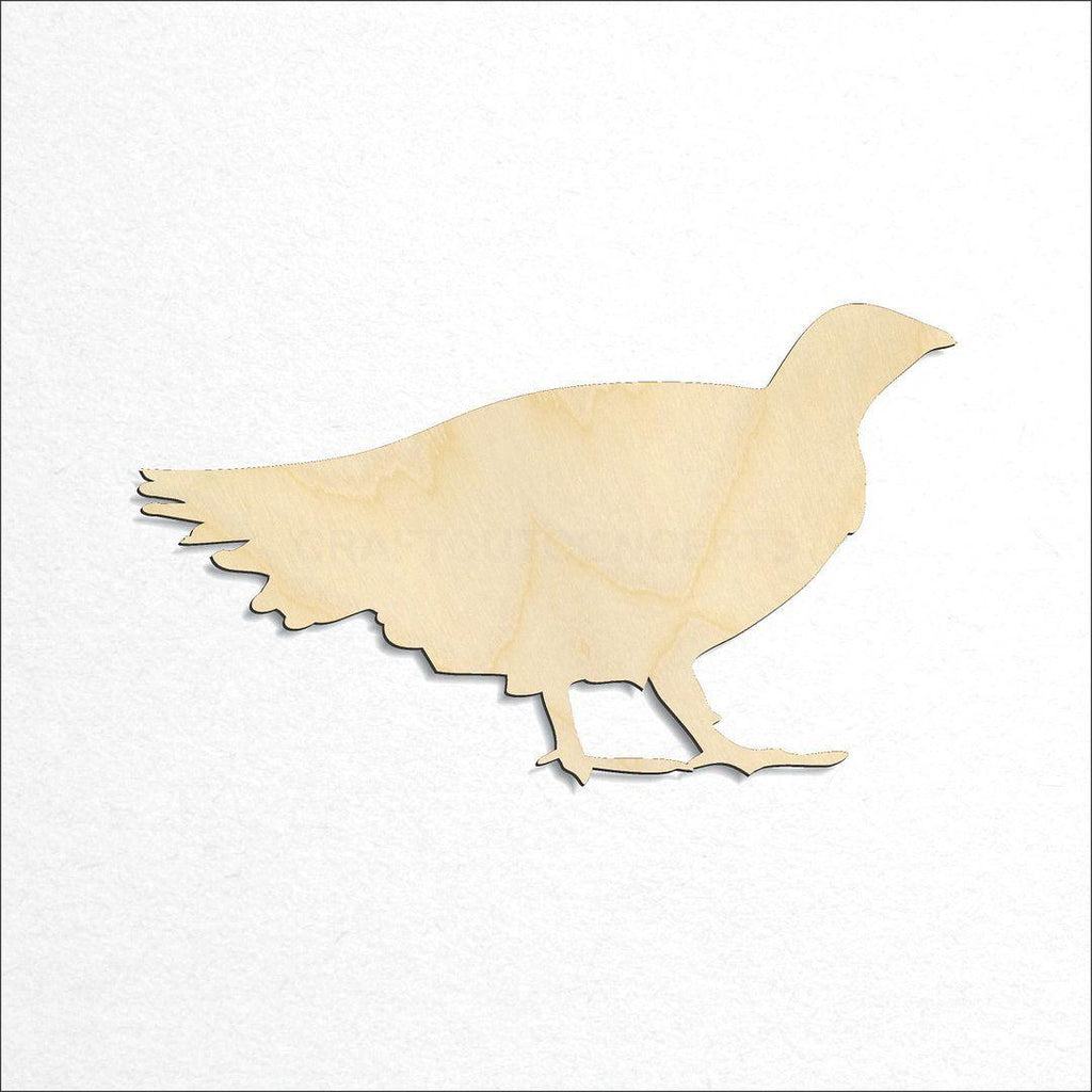 Wooden Grouse - Bird craft shape available in sizes of 3 inch and up