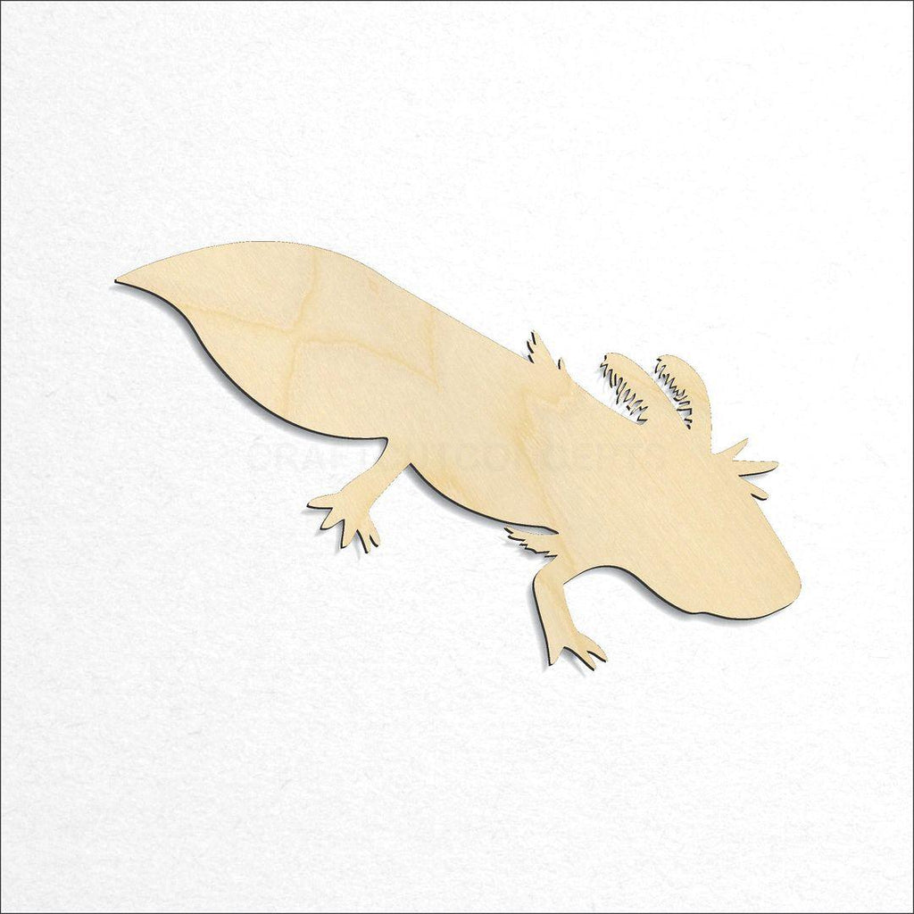 Wooden Axolotl craft shape available in sizes of 3 inch and up